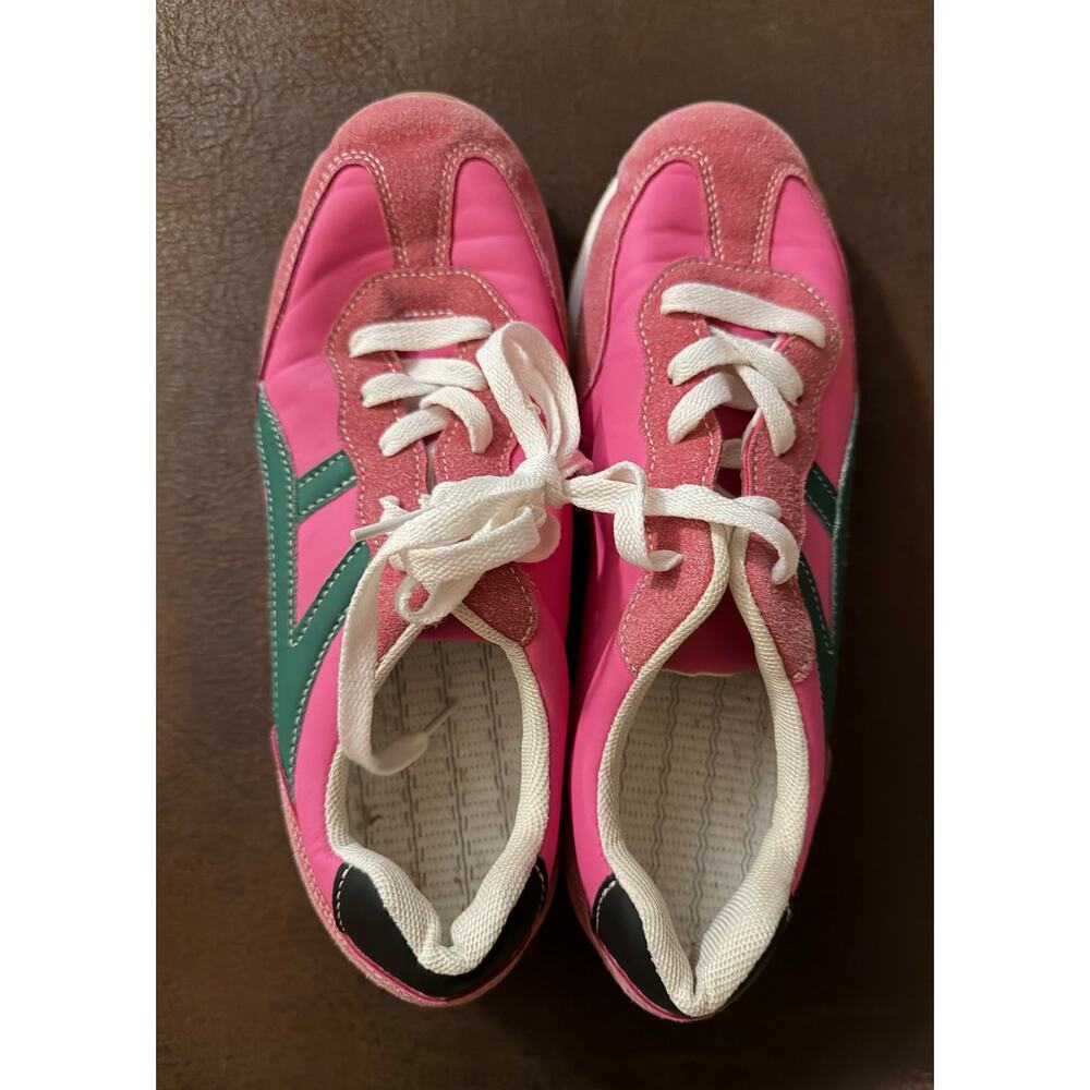 Burgundy Casual Women's Patchwork Sneakers Size 40/9.5 NWOT